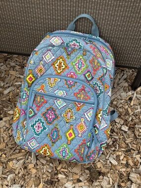 Vera Bradley Iconic Deluxe Campus Backpack - Painted Medallions